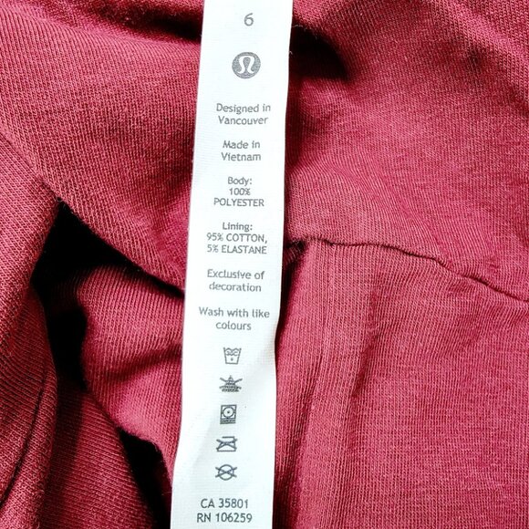Lululemon Women's Red Merlot Cinchable Fleece Zip-Up Cozy Teddy Jacket Size 6 - Picture 8 of 9